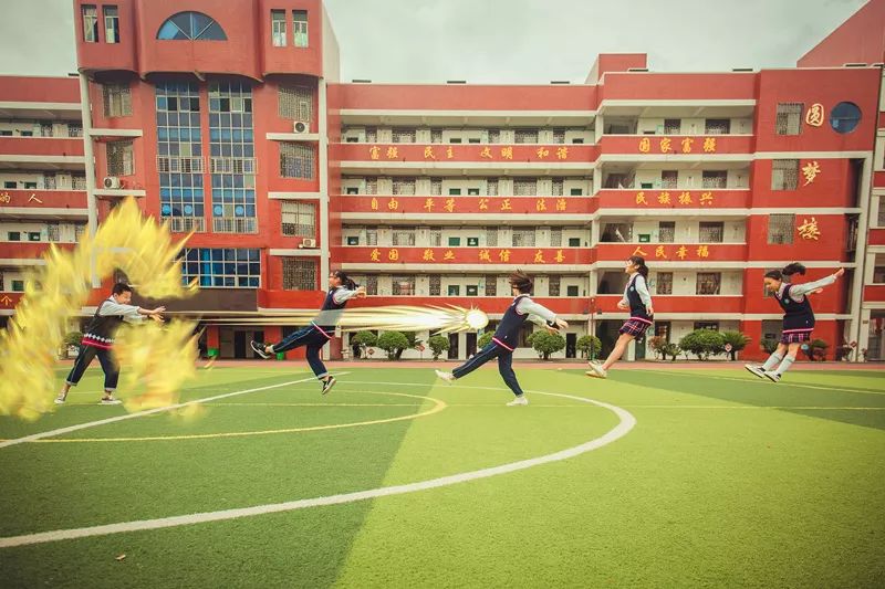 郴州市宜章县第七完全小学校服,校服最美学校