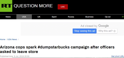 美亚利桑那州6名警察被店员“请”出星巴克，原因居然是...