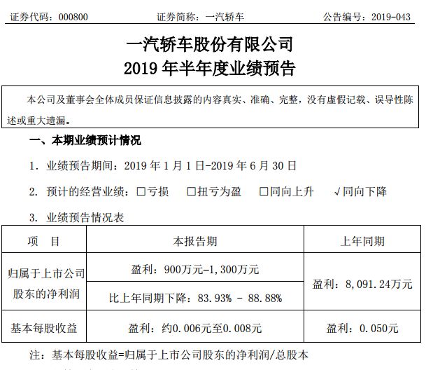 观察|利润下跌近8成，一汽轿车“临降不乱”背后有啥“大”原因？