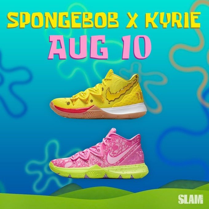 一双nike欧文五海绵宝宝配色,nike联名海绵宝宝欧文5