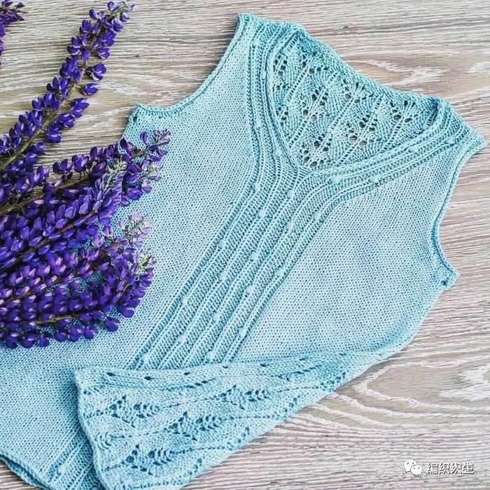 女士棒针背心外穿款式,v领针织棒针宽松背心女