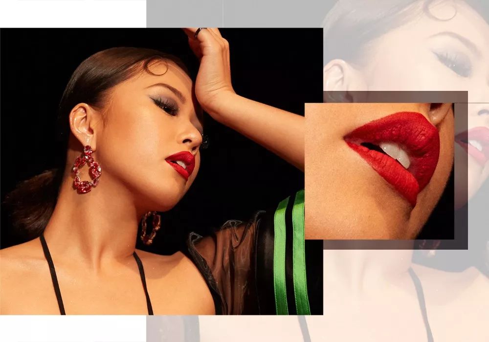 杨颖全唇妆,angelababy唇妆画一半