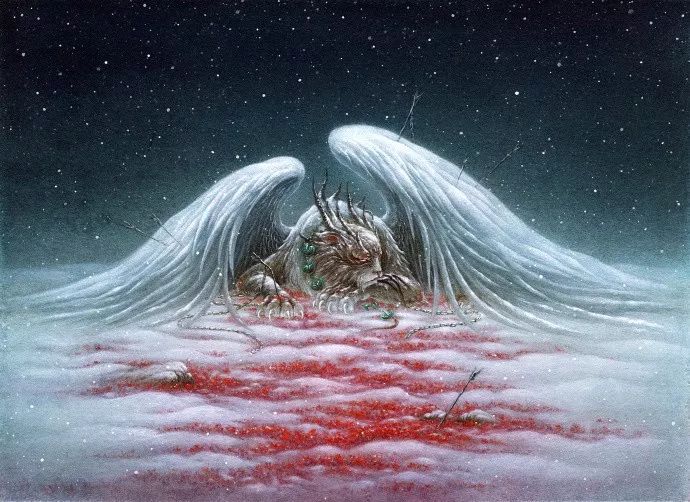 山海经异兽艺术画作,90后画家画山海经