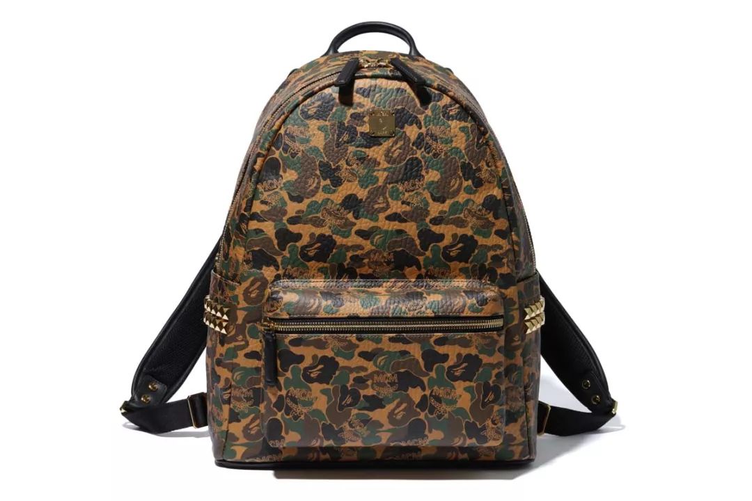 bape和mcm联名外套,mcmxbape联名背包