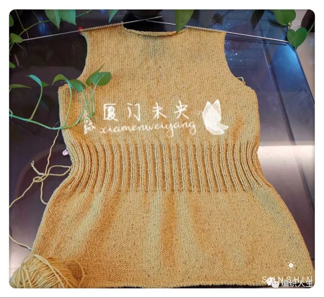 蕉香：云点粗花呢女士棒针翻领开衫外套毛衣（有翻译教程）