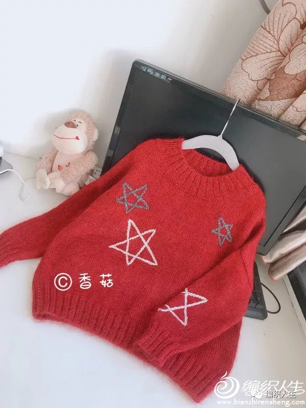 松鼠绒v领儿童毛衣编织完整教程,儿童套头满天星毛衣时尚编织教程