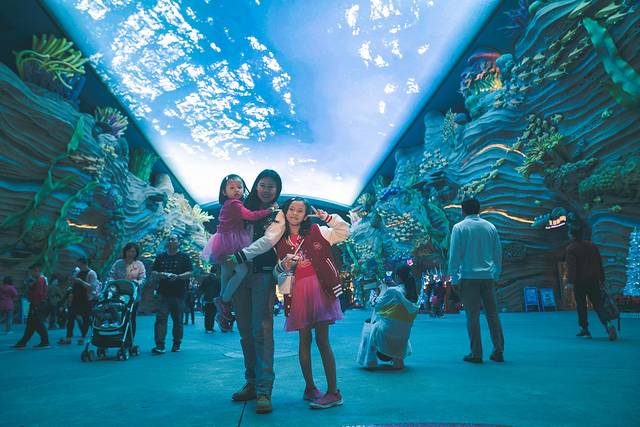 长隆海洋王国海底机动船,珠海长隆海洋王国鲸鲨馆海底区