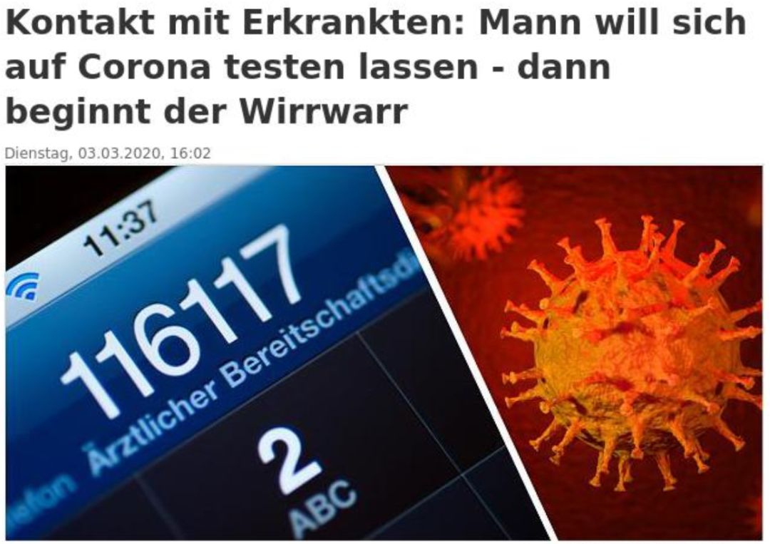 在德国怀疑自己得新冠肺炎,德国做新冠检测