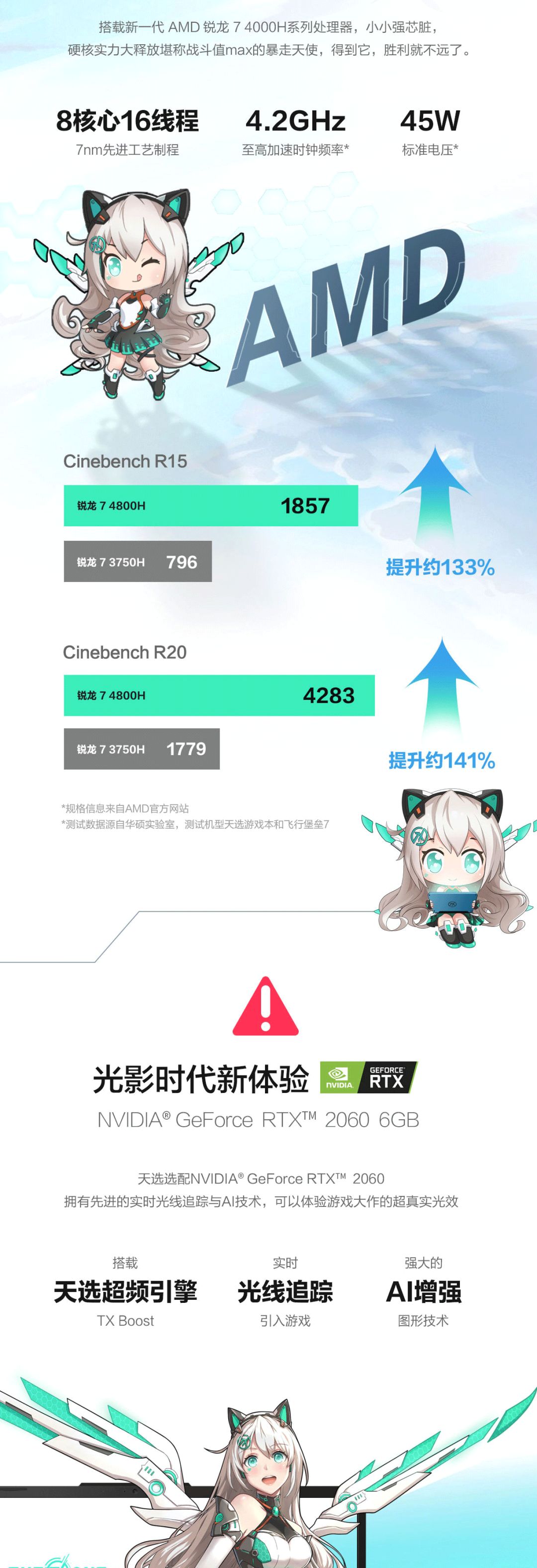 AMDYES？AMD锐龙74800H-华硕天选高性价比游戏本｜大家测535