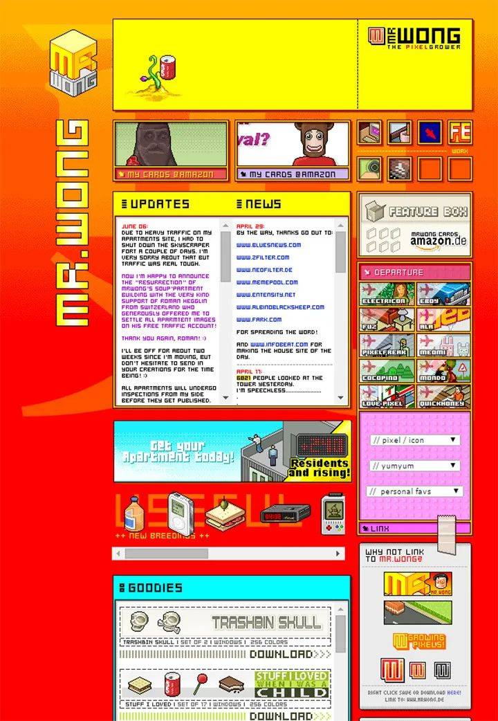 像素遇上网页设计，让这个全空白网站赚走100万美元