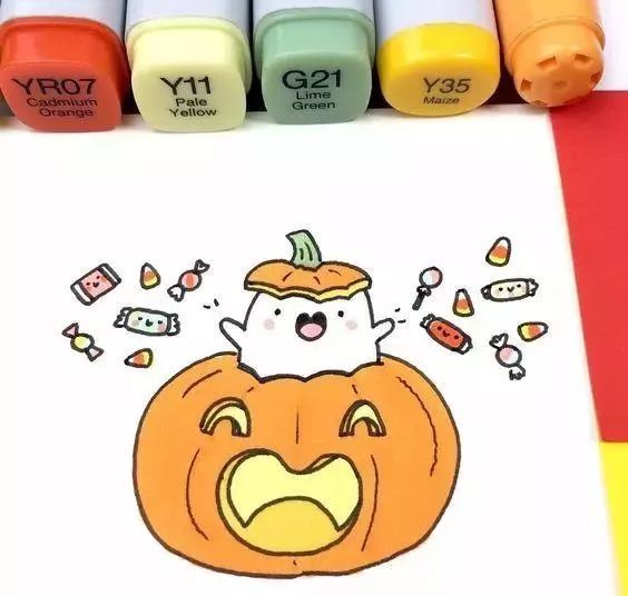 好看又简单的简笔画马克笔,可爱简单的马克笔简笔画