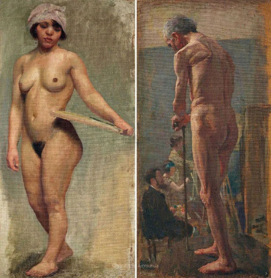 徐悲鸿先生的巨幅油画愚公移山,徐悲鸿中国现代画之父