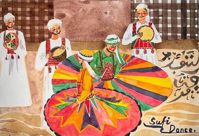 手绘埃及沙与海中的奇迹，我的流浪者之歌