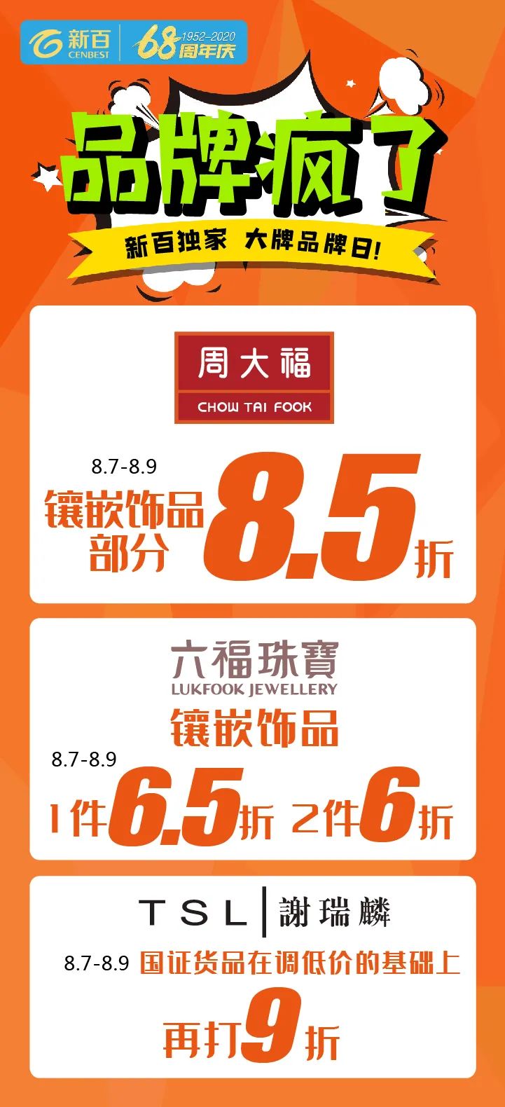 6元秒杀海底捞/星巴克！AJ免费送！优衣库19元起！新百店庆这次真疯了