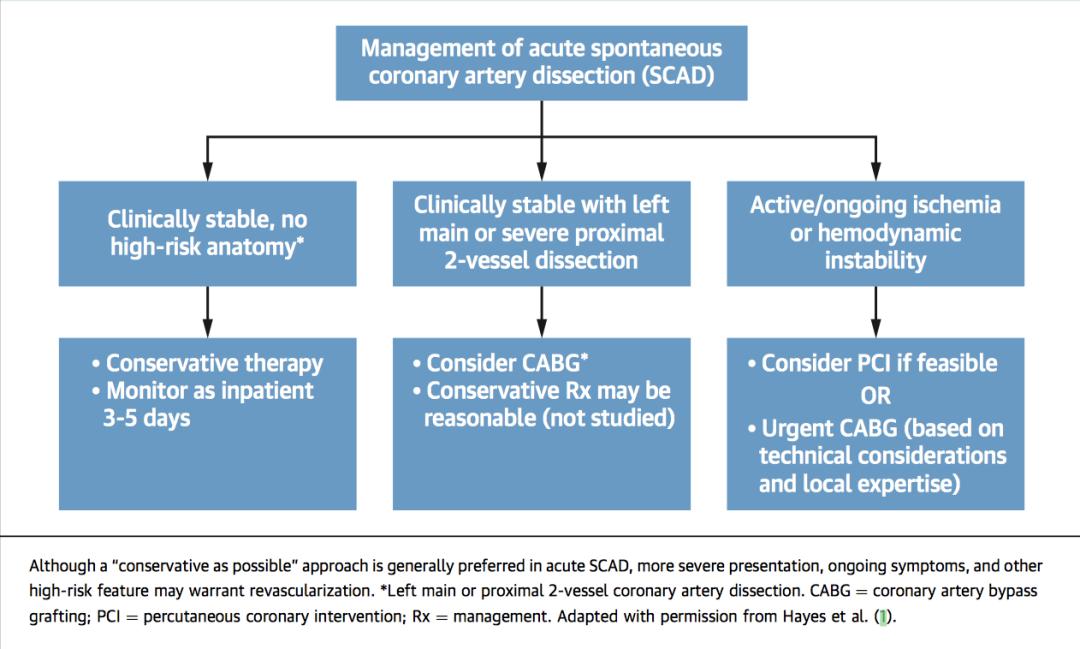 冠状动脉夹层症状和治疗,自发性冠状动脉夹层斑块破裂