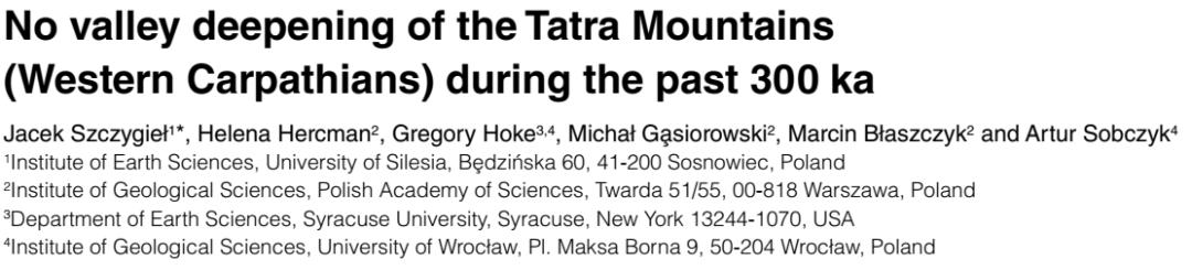 地学最新研究成果,地学前沿英文版