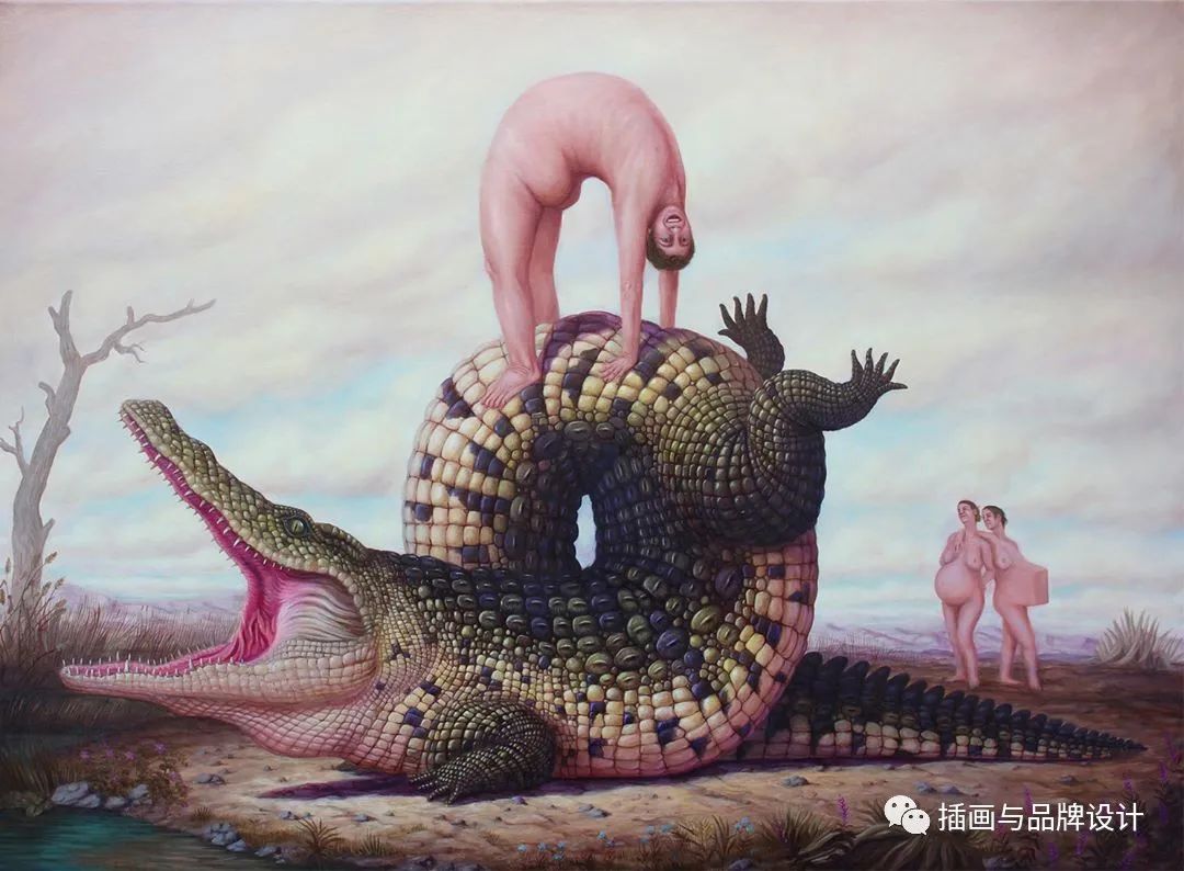 荒诞极端插画,荒诞主义插画