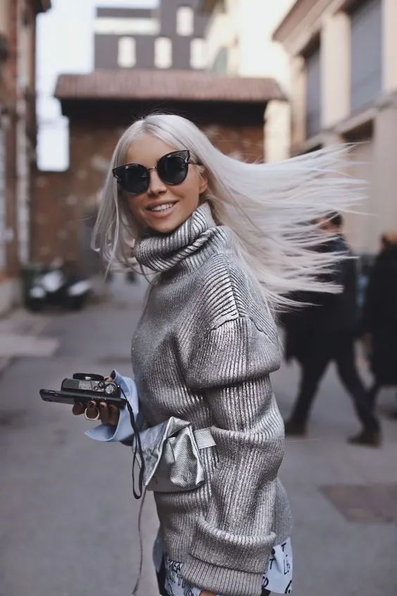 金属风单品,金属感银色和白色