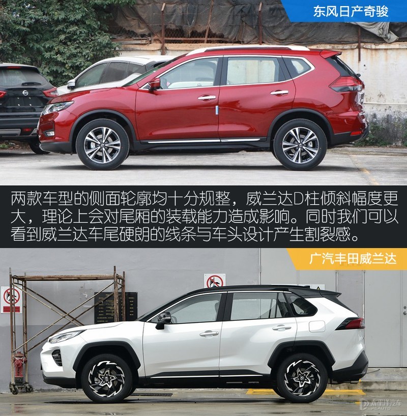 威兰达四驱与奇骏四驱比较,丰田威兰达对比日产奇骏