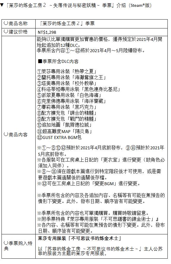 莱莎的炼金工房2数字豪华版steam,莱莎的炼金工房2什么时候上架