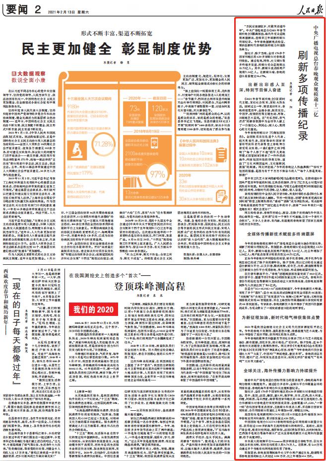 央视春晚点评人民日报,央视总台春晚传播量创新高