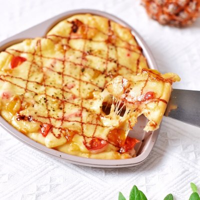 水果披萨怎么做好吃又简单视频,空气炸锅制作鸡蛋水果披萨视频