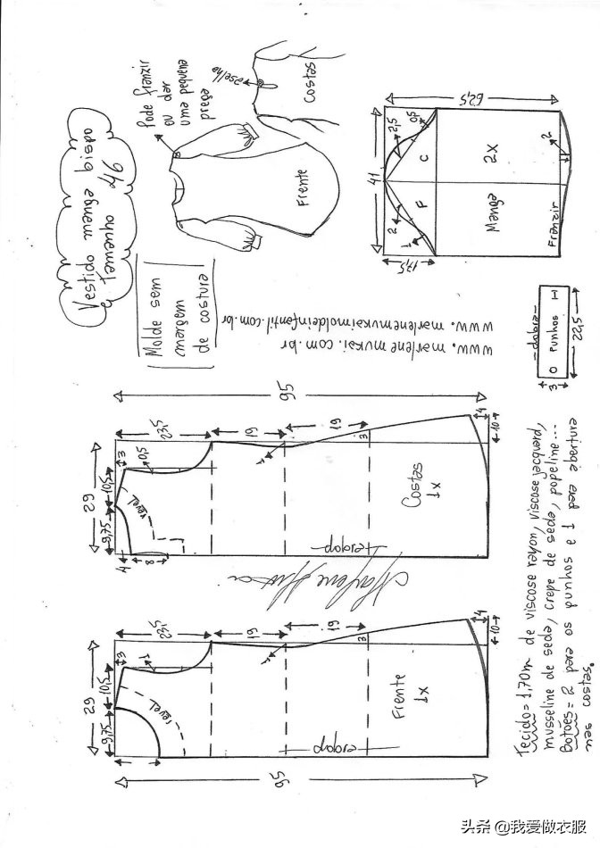 雪纺连衣裙荷叶领裁剪教程视频,雪纺连衣裙荷叶的裁剪图