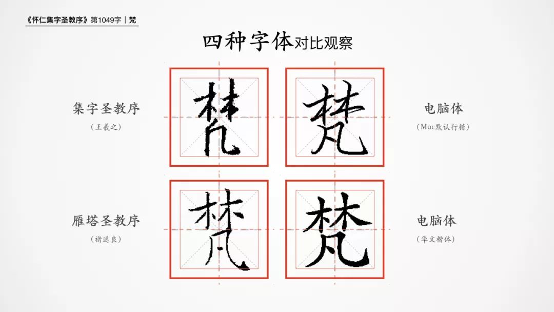 楷书毛笔书法梵的视频,梵硬笔楷书