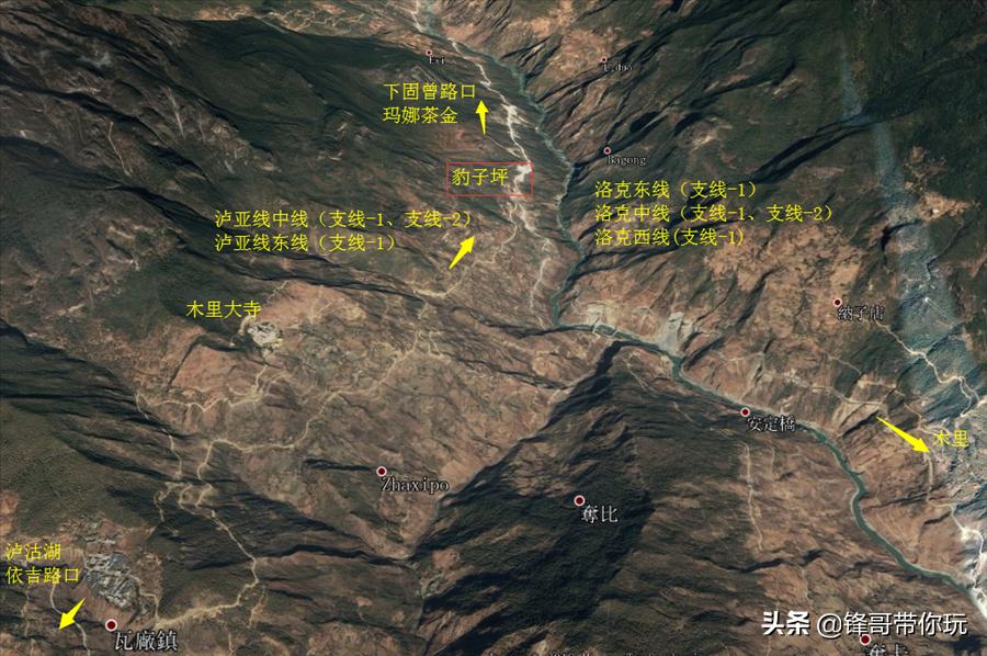 泸沽湖至亚丁自驾游线路图,泸沽湖亚丁徒步穿越