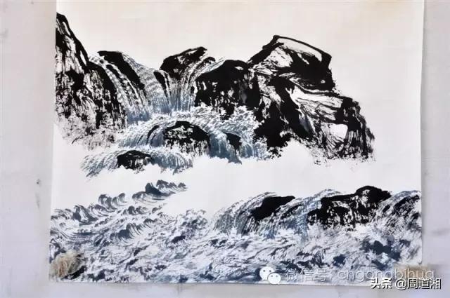 曾刚画山水画上色讲解,如何画山水画教学视频