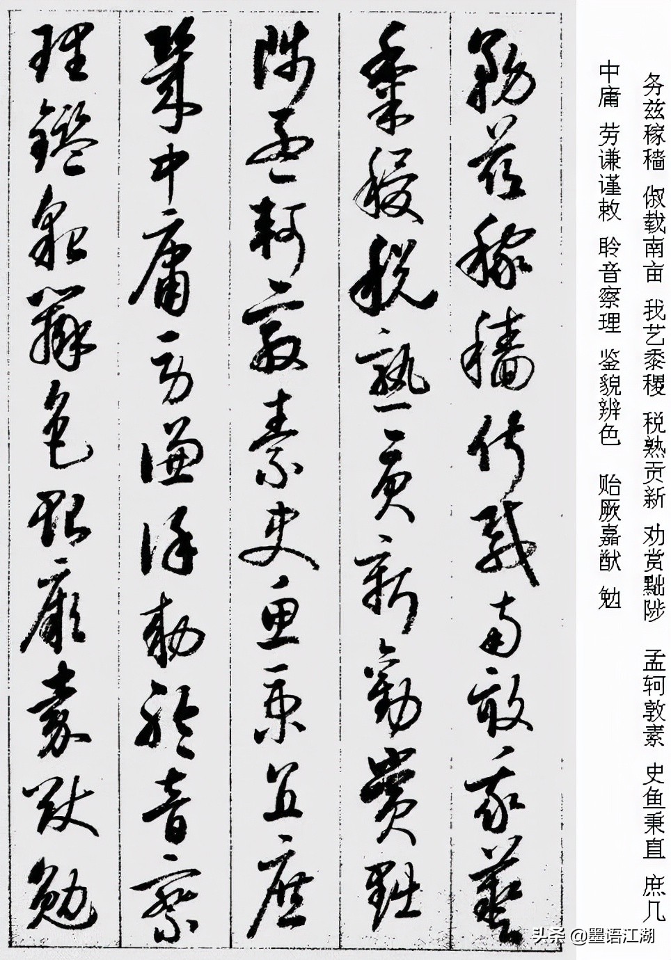 国宝档案启功草书千字文,启功千字文草书临写视频