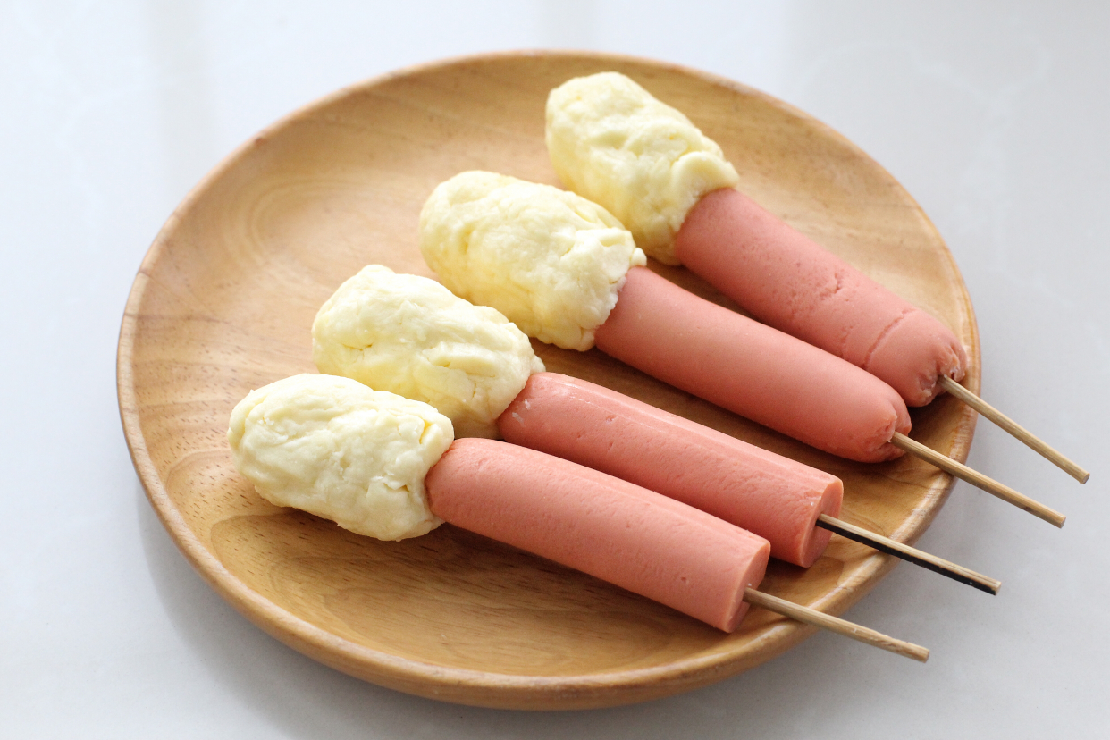 超级好吃的土豆芝士棒,土豆拉丝火腿芝士棒