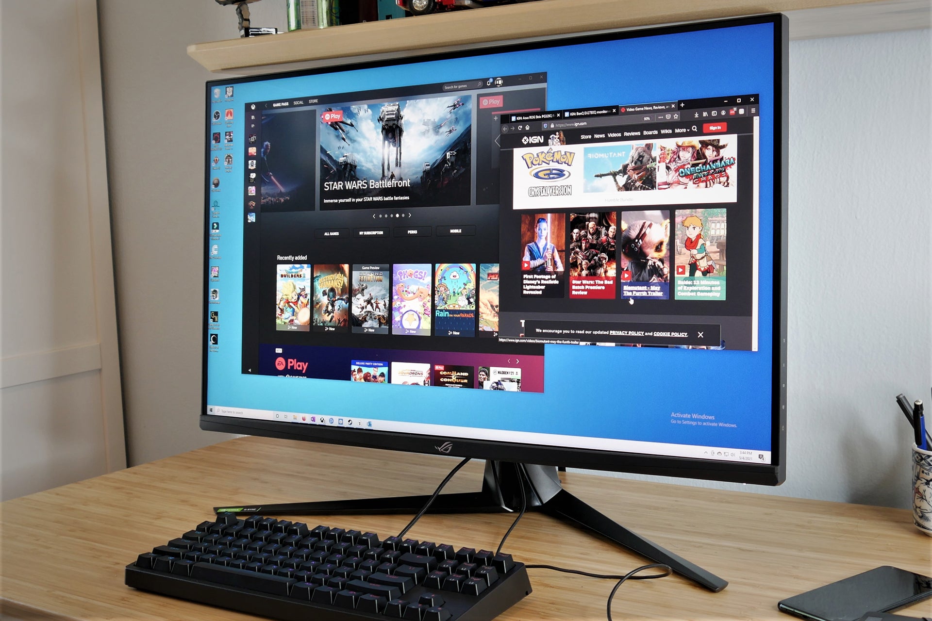 华硕rog绝神32寸显示器评测,华硕rogxg32vqr显示器