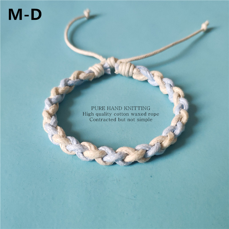 棉麻绳编织手链教程,情侣手链单绳