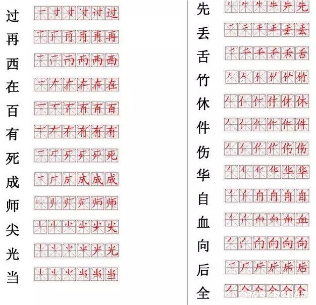 语文老师整理：560个小学常用汉字笔画笔顺表！小学阶段多练习