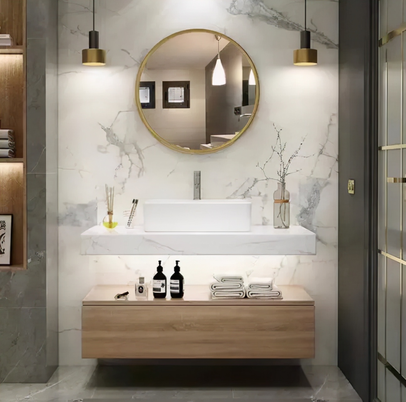 卫生间装修不能错过的浴室柜,小的卫生间如何选浴室柜