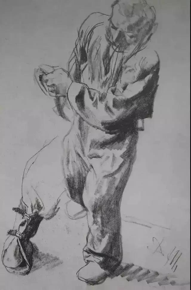 门采尔风景速写高清大图,速写临摹大师作品