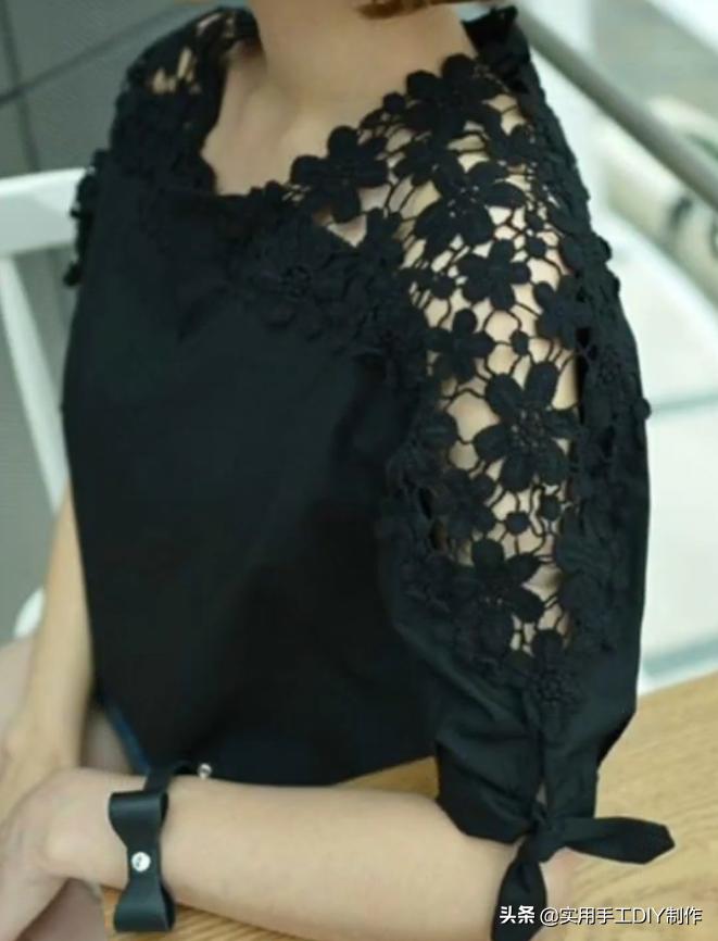 布艺花边造型手工,贝彩布艺落肩袖连衣裙裁剪教程