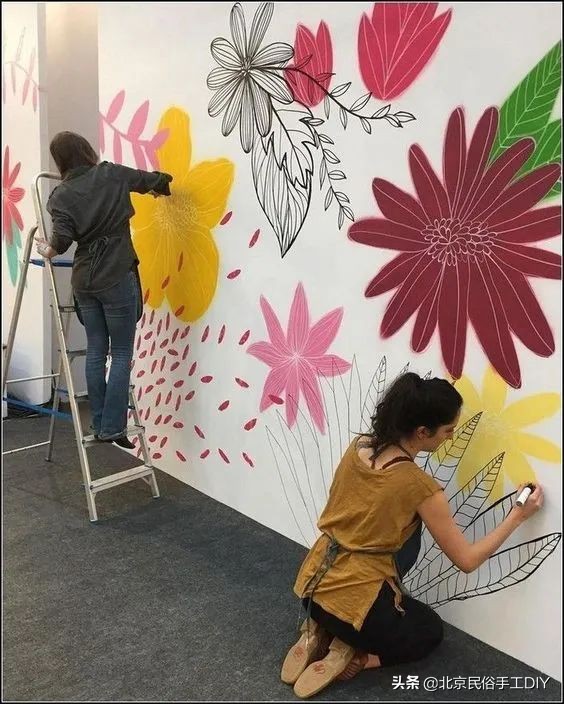 好看好画的墙绘,适合自己动手画墙绘的图片