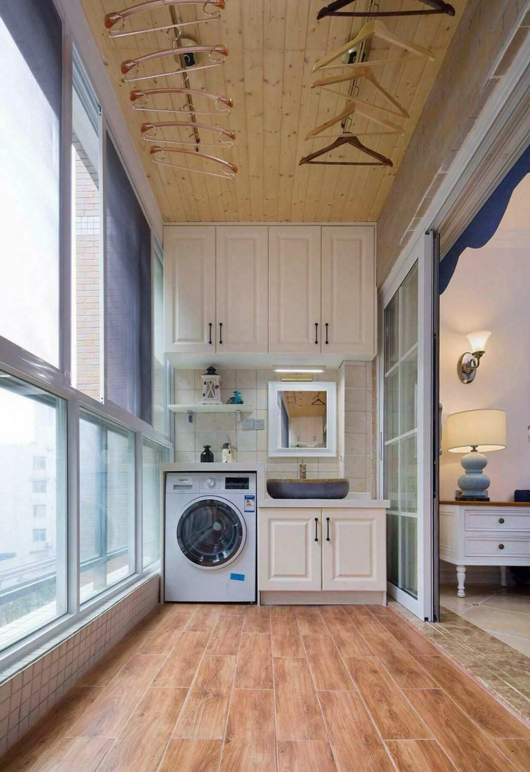 阳台1.2米洗衣机柜洗手盆一体,阳台洗衣机柜怎么选便宜