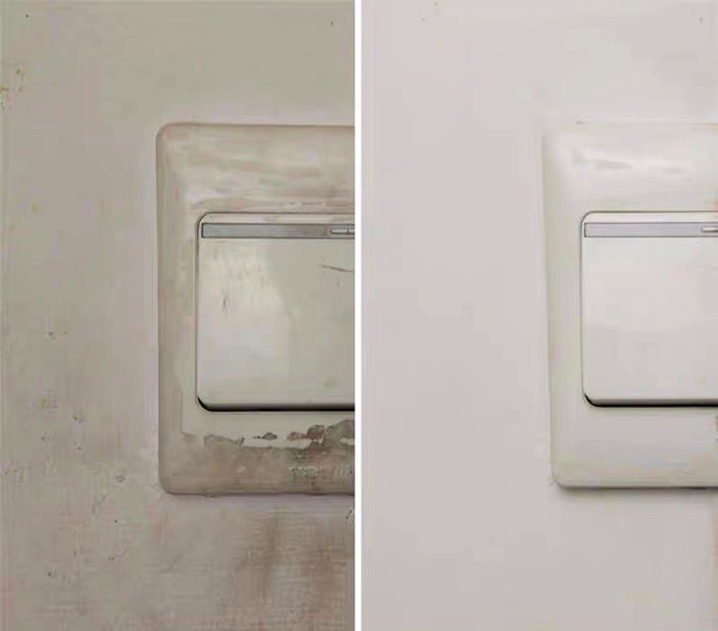 白墙有小坑怎么去除,白墙打洞上的污渍怎么去除