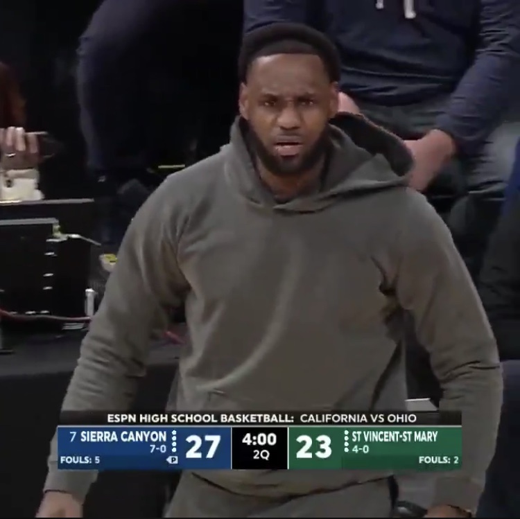 父子同场篮球詹姆斯,詹姆斯父子对打