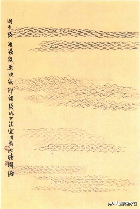 远山近水山水画,山水画的水怎么画