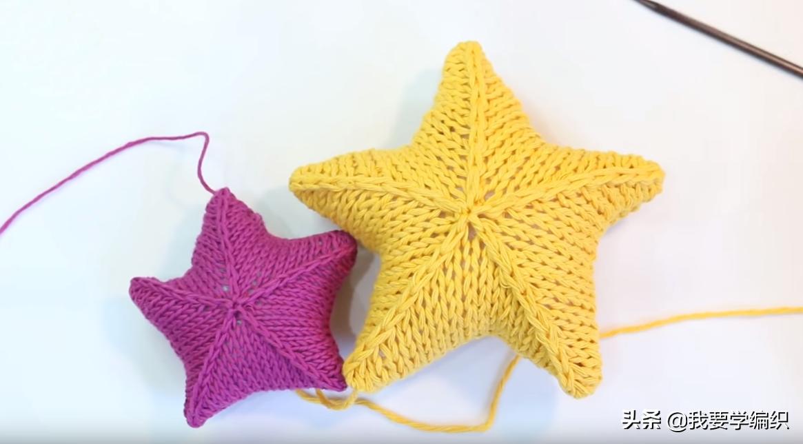 3d立体五瓣花钩织图解,小玫瑰花吊篮钩针编织图解