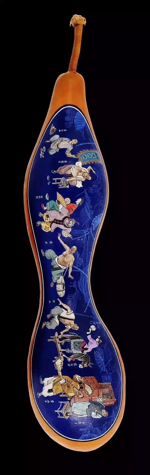 五福临门葫芦工笔,中国工笔画葫芦