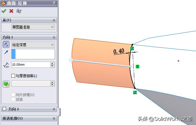 solidworks怎么把线投影在曲面上,solidworks曲面投影拉伸切除