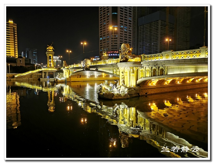 夜幕下的天津海河,美爆了