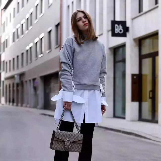 冬天的卫衣叠穿更时髦,连帽卫衣叠穿大法