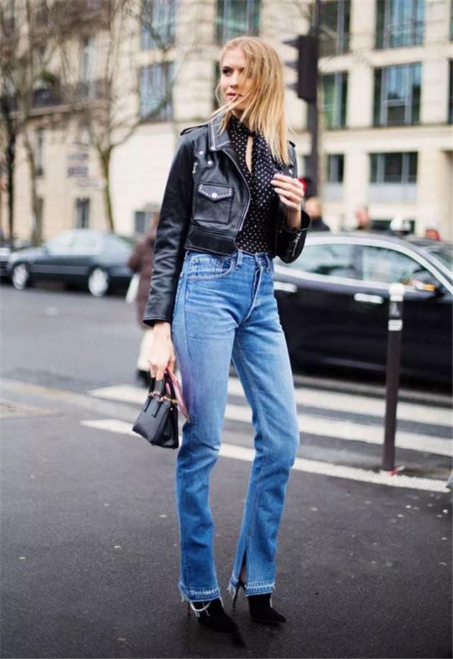 皮衣适合自然型风格的人穿嘛,短款皮衣外套中性风