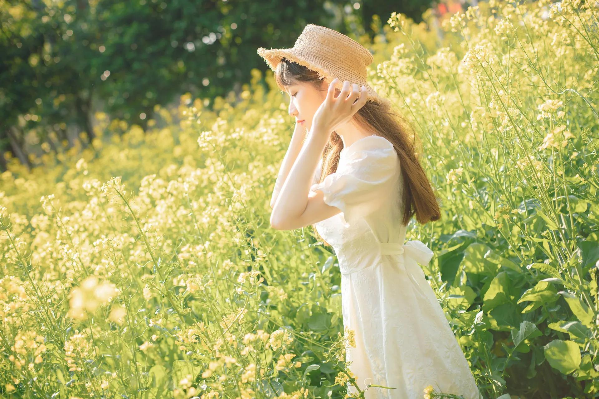 美女向日葵的唯美图片,美女向日葵照片